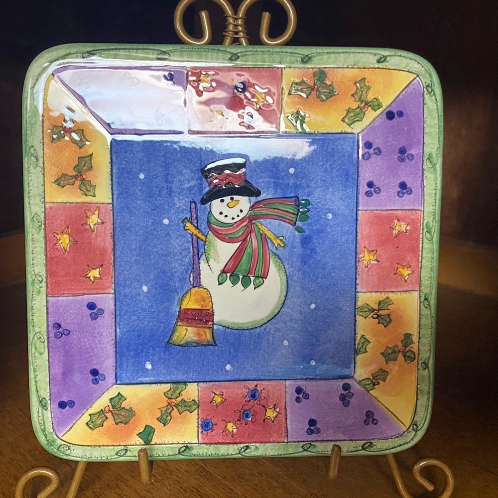 Sango Sweet Christmas Shoppe Cheese Tray